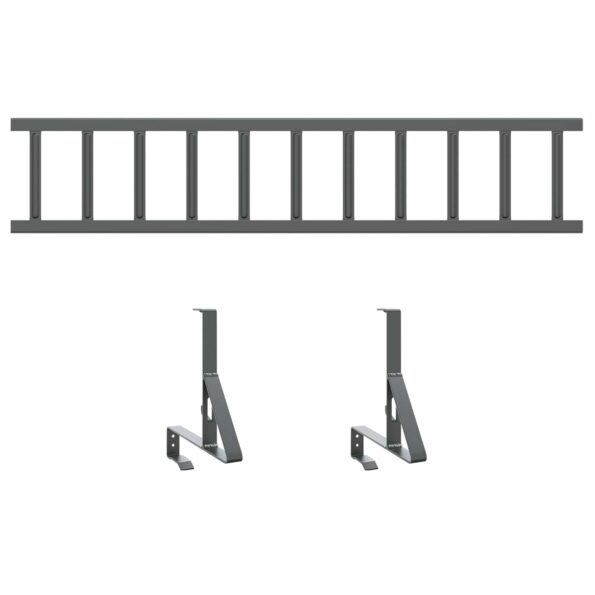vidaXL Strážca snehu na streche Antracit 100 x 29,5 x 34,5 cm Oceľ – Obrázok 5
