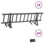 vidaXL Strážca snehu na streche Antracit 800 x 29,5 x 34,5 cm Oceľ – Obrázok 3