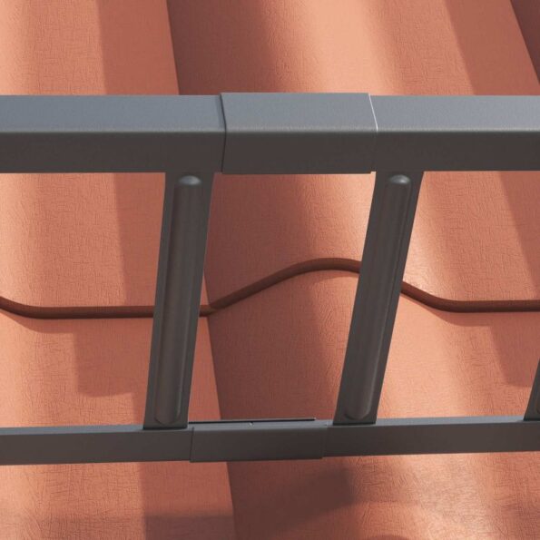 vidaXL Strážca snehu na streche Antracit 100 x 2,5 x 20 cm Oceľ – Obrázok 3