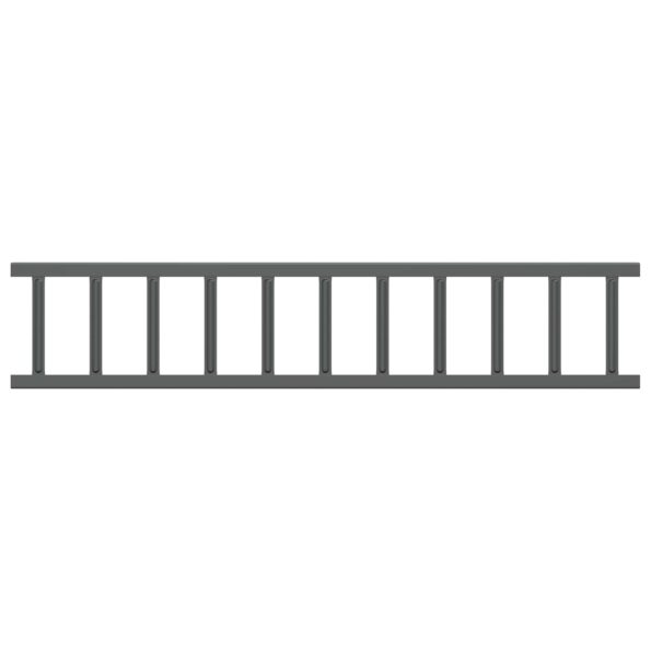vidaXL Strážca snehu na streche Antracit 100 x 2,5 x 20 cm Oceľ – Obrázok 5