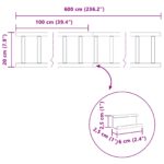 vidaXL Strážca snehu na streche Antracit 600 x 2,5 x 20 cm Oceľ – Obrázok 10