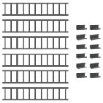 vidaXL Strážca snehu na streche Antracit 600 x 2,5 x 20 cm Oceľ – Obrázok 2