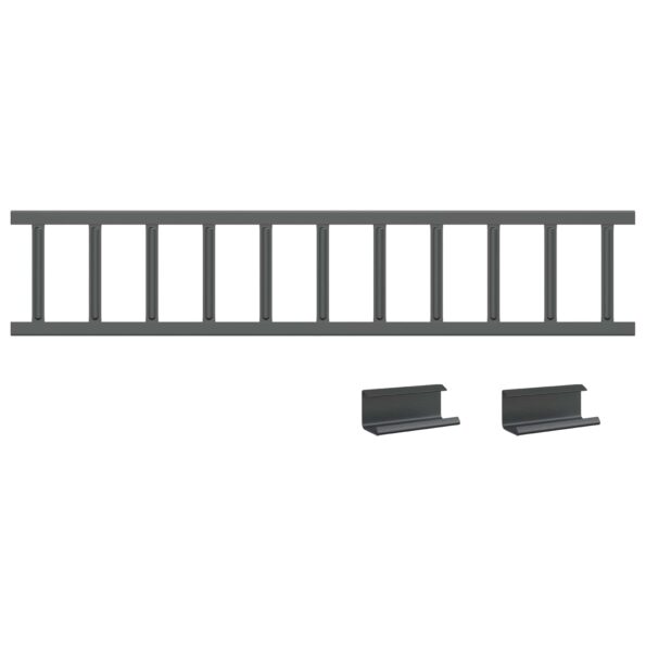 vidaXL Strážca snehu na streche Antracit 600 x 2,5 x 20 cm Oceľ – Obrázok 6