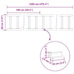 vidaXL Strážca snehu na streche Antracit 1200 x 2,5 x 20 cm Oceľ – Obrázok 10