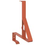 vidaXL Podpora strážcu snehu Červená 29,5 x 3 x 34,5 cm Oceľ – Obrázok 2