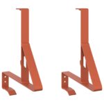 vidaXL Podpora strážcu snehu 2 pcs Červená 29,5 x 3 x 34,5 cm Oceľ – Obrázok 2