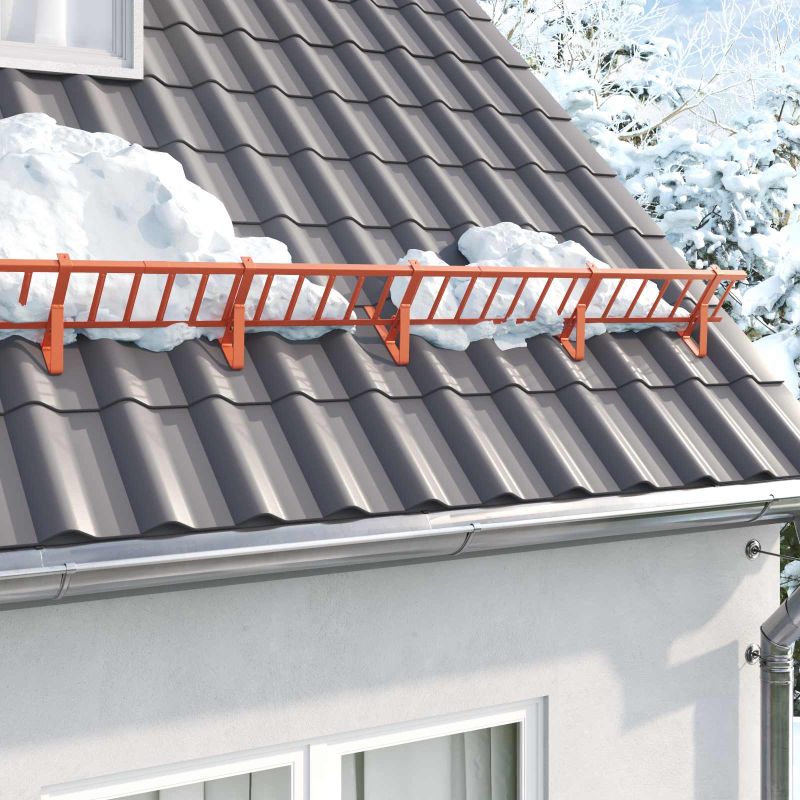 42028459_1.jpg vidaXL Podpora strážcu snehu 12 pcs Červená 29,5 x 3 x 34,5 cm Oceľ – Obrázok 1