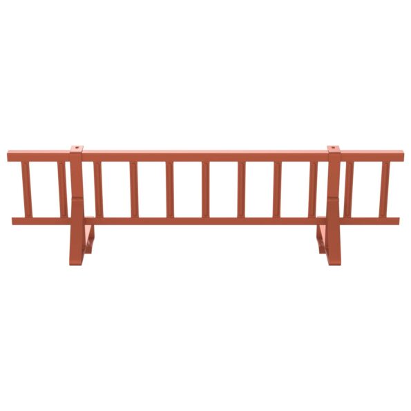 vidaXL Strážca snehu na streche Červená 100 x 29,5 x 34,5 cm Oceľ – Obrázok 4