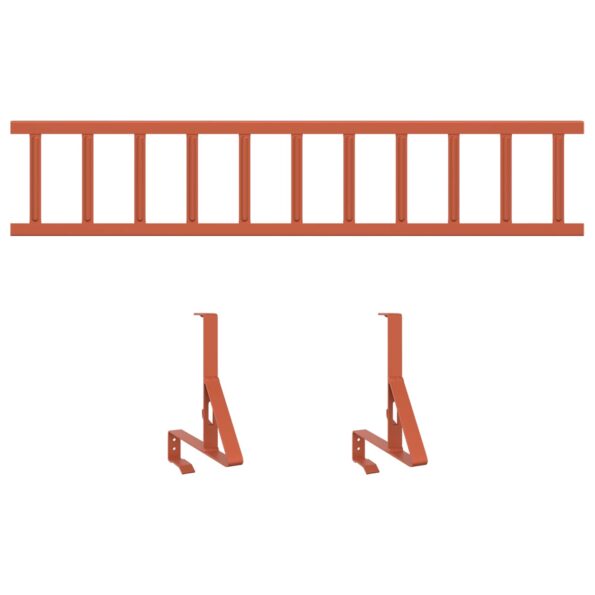 vidaXL Strážca snehu na streche Červená 100 x 29,5 x 34,5 cm Oceľ – Obrázok 5