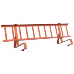 vidaXL Strážca snehu na streche Červená 100 x 29,5 x 34,5 cm Oceľ – Obrázok 7