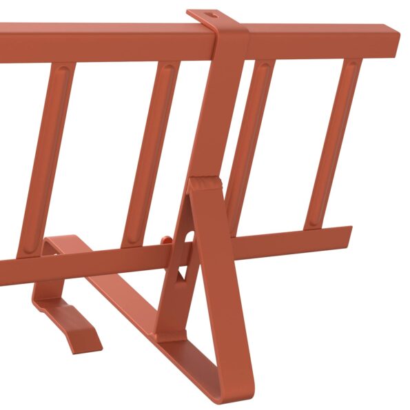 vidaXL Strážca snehu na streche Červená 100 x 29,5 x 34,5 cm Oceľ – Obrázok 8