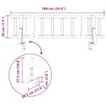 vidaXL Strážca snehu na streche Červená 100 x 29,5 x 34,5 cm Oceľ – Obrázok 9