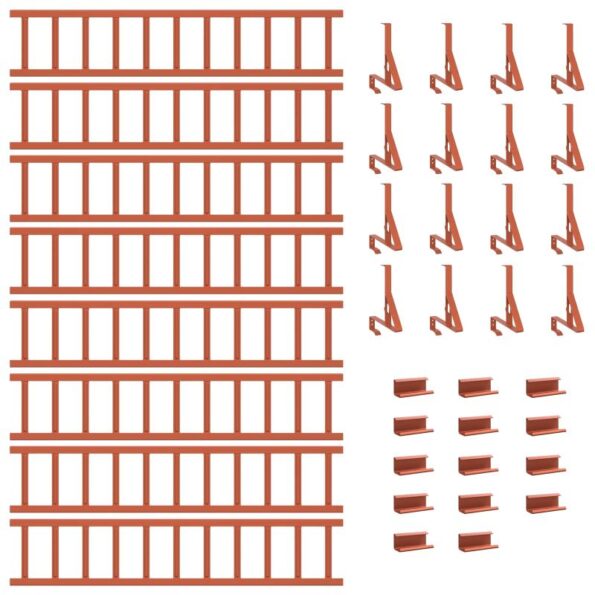 vidaXL Strážca snehu na streche Červená 800 x 29,5 x 34,5 cm Oceľ – Obrázok 7