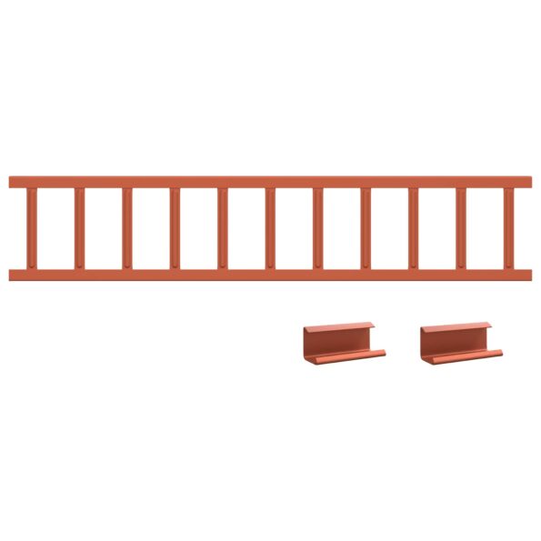 vidaXL Strážca snehu na streche Červená 100 x 2,5 x 20 cm Oceľ – Obrázok 2