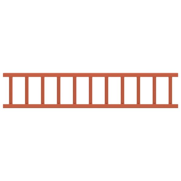 vidaXL Strážca snehu na streche Červená 100 x 2,5 x 20 cm Oceľ – Obrázok 5