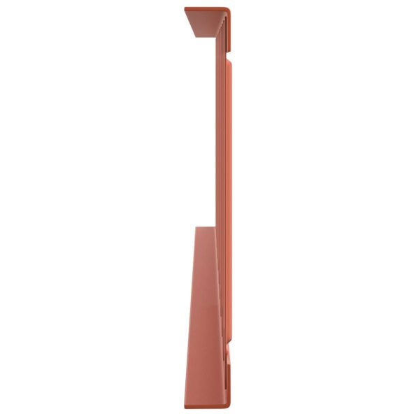 vidaXL Strážca snehu na streche Červená 100 x 2,5 x 20 cm Oceľ – Obrázok 6