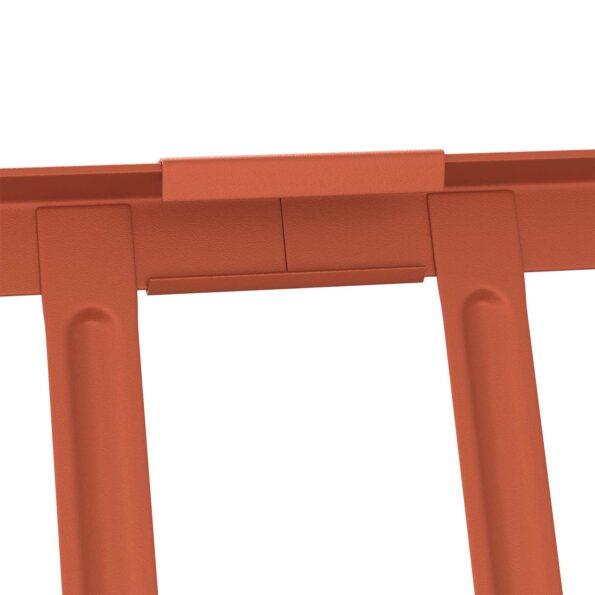 vidaXL Strážca snehu na streche Červená 100 x 2,5 x 20 cm Oceľ – Obrázok 8