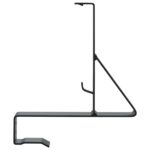 vidaXL Podpora strážcu snehu 6 pcs Čierna 29,5 x 3 x 34,5 cm Oceľ – Obrázok 6