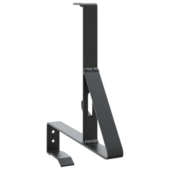 vidaXL Podpora strážcu snehu 12 pcs Čierna 29,5 x 3 x 34,5 cm Oceľ – Obrázok 2