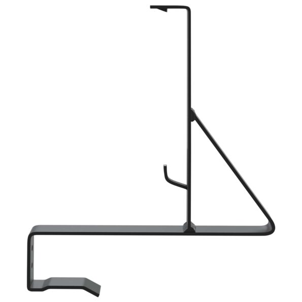vidaXL Podpora strážcu snehu 12 pcs Čierna 29,5 x 3 x 34,5 cm Oceľ – Obrázok 6