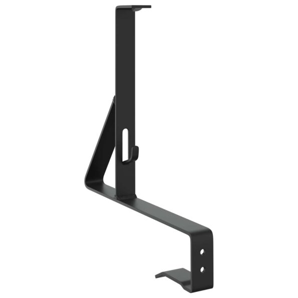 vidaXL Podpora strážcu snehu 12 pcs Čierna 29,5 x 3 x 34,5 cm Oceľ – Obrázok 7
