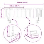 vidaXL Strážca snehu na streche Čierna 300 x 29,5 x 34,5 cm Oceľ – Obrázok 11