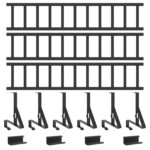 vidaXL Strážca snehu na streche Čierna 300 x 29,5 x 34,5 cm Oceľ – Obrázok 2