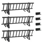 vidaXL Strážca snehu na streche Čierna 300 x 29,5 x 34,5 cm Oceľ – Obrázok 4