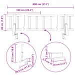 vidaXL Strážca snehu na streche Čierna 800 x 29,5 x 34,5 cm Oceľ – Obrázok 12