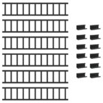 vidaXL Strážca snehu na streche Čierna 600 x 2,5 x 20 cm Oceľ – Obrázok 2