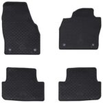 vidaXL Autokoberec 4 pcs Čierny Guma
