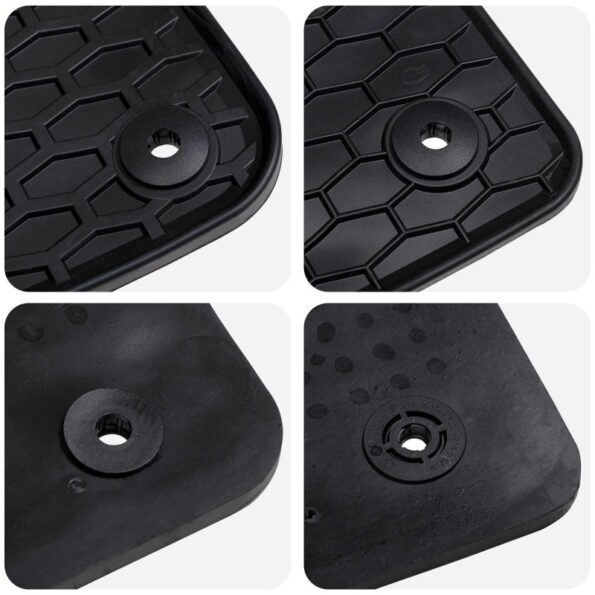 vidaXL Autokoberec 4 pcs Čierny Guma – Obrázok 6
