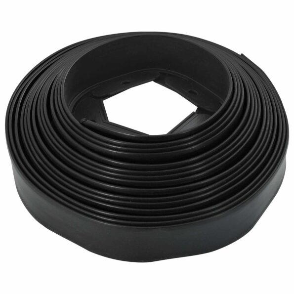 vidaXL Obrubníky trávnika Čierny 5000 x 4 x 5 cm Plast – Obrázok 2