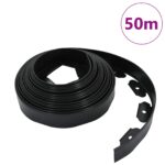 vidaXL Obrubníky trávnika Čierny 5000 x 4 x 5 cm Plast – Obrázok 3