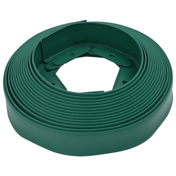 vidaXL Obrubníky trávnika Zelená 2000 x 4 x 5 cm Plast – Obrázok 2
