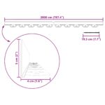 vidaXL Obrubníky trávnika Sivá 2000 x 4 x 5 cm Plast – Obrázok 10