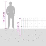 vidaXL Hrotová brána Čierna 200 x 130 cm – Obrázok 8