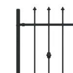 vidaXL Hrotová brána Čierna 200 x 130 cm – Obrázok 5