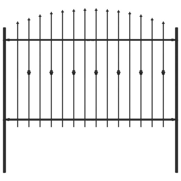 vidaXL Hrotová brána Čierna 200 x 130 cm – Obrázok 2