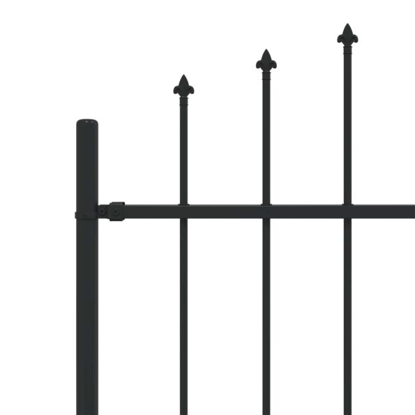 vidaXL Hrotová brána Čierna 200 x 130 cm – Obrázok 5