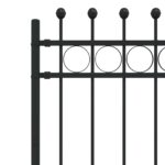 vidaXL Kruhový plot Čierna 200 x 150 cm – Obrázok 5