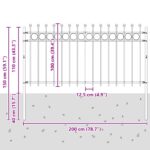 vidaXL Kruhový plot Čierna 200 x 150 cm – Obrázok 7