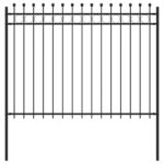 vidaXL Kruhový plot Čierna 200 x 200 cm – Obrázok 2