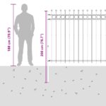 vidaXL Kruhový plot Čierna 200 x 200 cm – Obrázok 8