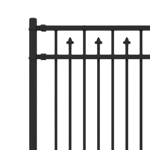 vidaXL Plot s hrotmi Čierna 200 x 130 cm – Obrázok 5