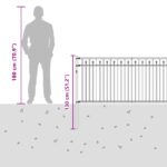 vidaXL Plot s hrotmi Čierna 200 x 130 cm – Obrázok 8