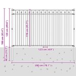 vidaXL Plot s hrotmi Čierna 200 x 166 cm – Obrázok 7