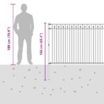 vidaXL Plot s hrotmi Čierna 200 x 166 cm – Obrázok 8