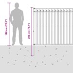 vidaXL Plot s hrotmi Čierna 200 x 200 cm – Obrázok 8