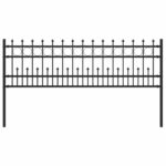 vidaXL Spike prstenec plot Čierna 200 x 130 cm – Obrázok 2